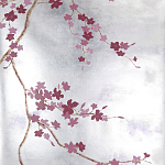 Обои ручная роспись Cherry Tree Special Colourway on Sterling Silver gilded paper варинант исполнения - 2 | Loft Concept в Челябинске
