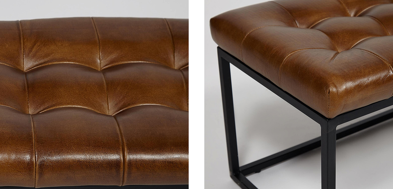 Банкетка Buffalo Leather Industrial Banquette Банкетка Buffalo Leather Industrial Banquette - Loft-Concept в Челябинске