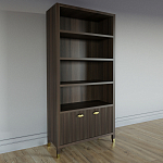 Книжный Стеллаж Elsa Dreams Walnut с задней стенкой варинант исполнения - 1 | Loft Concept в Челябинске