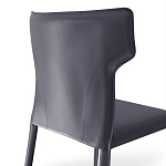 Стул серый из искуственной кожи на 4-х ножках Enigma Gray варинант исполнения - 2 | Loft Concept в Челябинске