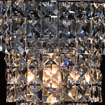 Бра настенное цвета хром с прозрачными квадратными хрустальными подвесками Crystal Regena варинант исполнения - 6 | Loft Concept в Челябинске