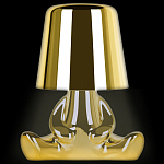 Настольная лампа фигурная золотого цвета с гладким абажуром Высота 16 см Sophia варинант исполнения - 1 | Loft Concept в Челябинске