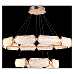 Люстра с 2-мя кольцами с текстурным природным рисунком IceFlame варинант исполнения - 5 | Loft Concept в Челябинске