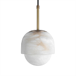 Подвесной светильник из белого алебастра Cryptocrystalline Stone варинант исполнения - 5 | Loft Concept в Челябинске