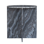 Столик кофейный с столешницей из черного мрамора Compact Black Marble Table варинант исполнения - 3 | Loft Concept в Челябинске