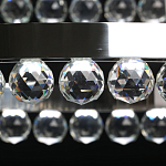 Люстра с тремя кольцами цвета хром и прозрачными хрустальными шарами по периметру Sacramento Transparent Balls Chandelier варинант исполнения - 6 | Loft Concept в Челябинске