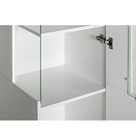 Шкаф-витрина белая с полками и стеклянной дверью Strict Lines варинант исполнения - 3 | Loft Concept в Челябинске