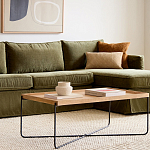 Журнальный стол с прямоугольной деревянной столешницей Urban Style Space варинант исполнения - 4 | Loft Concept в Челябинске