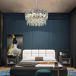 Круглая люстра с хрустальными подвесками на золотистом каркасе Gorgeous Crystal Light варинант исполнения - 14 | Loft Concept в Челябинске