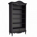 Стеллаж черный широкий из массива бука с 5-ю полками и 2-мя ящиками Black Provence варинант исполнения - 1 | Loft Concept в Челябинске