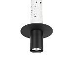 Подвесной светильник с узким цилиндрическим плафоном и черным металлическим декором Concrete Pipe варинант исполнения - 12 | Loft Concept в Челябинске