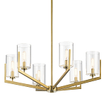 Люстра с 6-ю прозрачными цилиндрическими плафонами Kichler варинант исполнения - 1 | Loft Concept в Челябинске