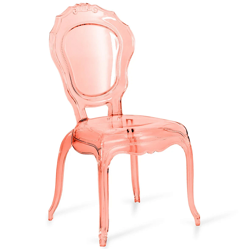 Прозрачный стул розовый LOUIS GHOST CHAIR Pink Розовый Прозрачный стул розовый LOUIS GHOST CHAIR Pink Розовый в Челябинске | Loft Concept