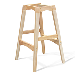 Барный стул со спинкой на 4-х деревянных ножках Голубой Велюр Ava Charm варинант исполнения - 3 | Loft Concept в Челябинске