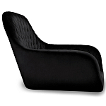 Барный стул вращающийся со спинкой и подлокотниками Douglas Rhombus Черный Велюр варинант исполнения - 2 | Loft Concept в Челябинске