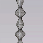 Торшер светодиодный с плетеным металлическим каркасом Metal Interweaving варинант исполнения - 2 | Loft Concept в Челябинске