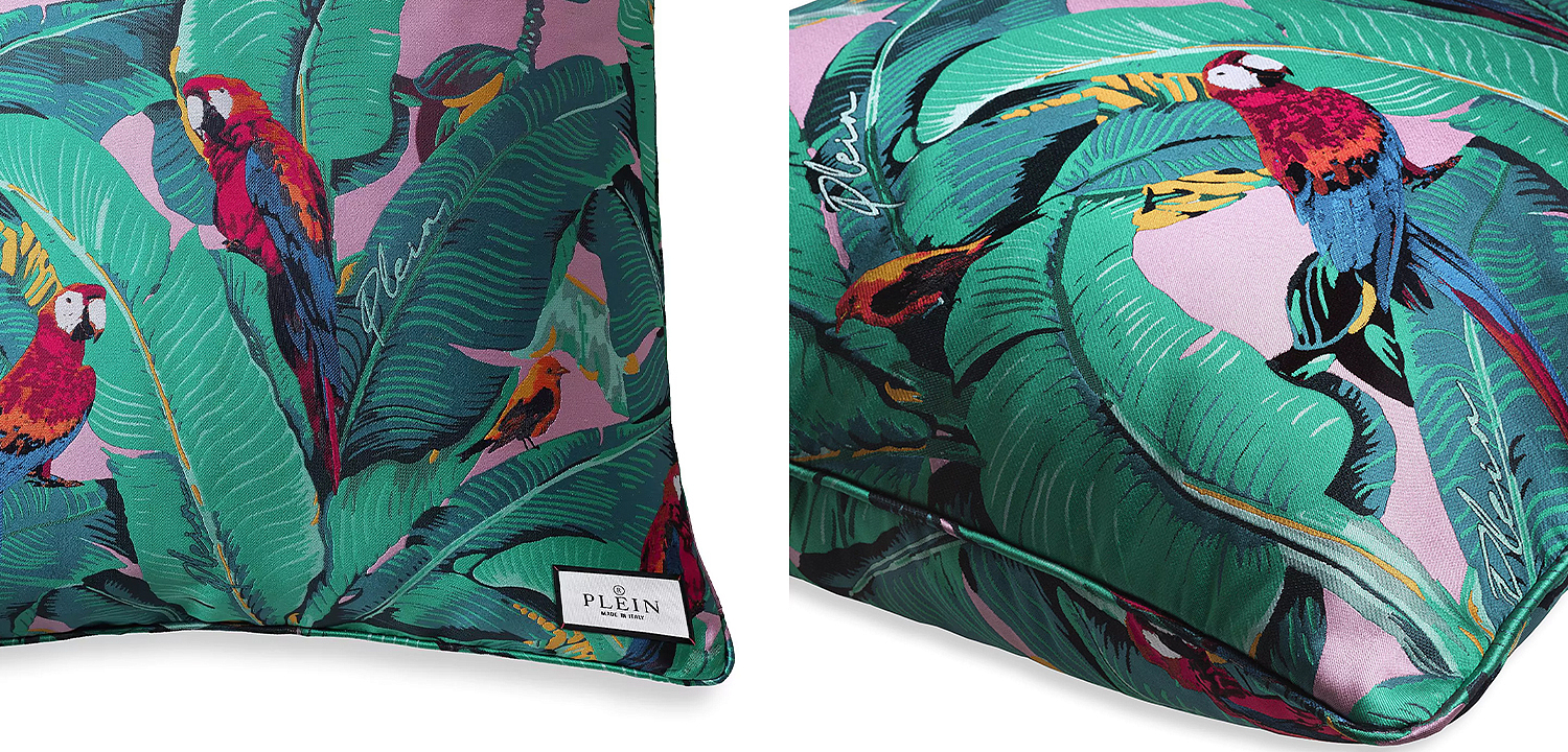 Подушка Philipp Plein Cushion Parrot 50 x 50 Подушка Philipp Plein Cushion Parrot 50 x 50 - Loft-Concept в Челябинске