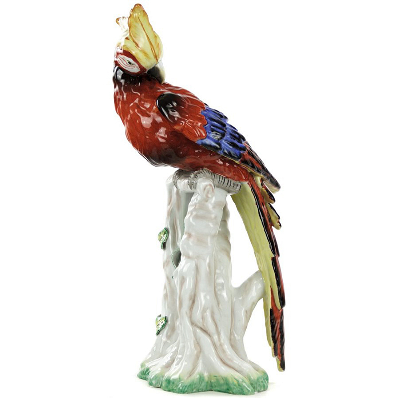 Статуэтка Porcelain Red Parrot Белый Красный Статуэтка Porcelain Red Parrot Белый Красный в Челябинске | Loft Concept