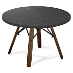 Стол журнальный c круглой столешницей на четырех коричневых ножках Charm Coffee Table варинант исполнения - 1 | Loft Concept в Челябинске