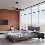 Потолочный вентилятор с тремя угловатыми лопастями Kichler варинант исполнения - 5 | Loft Concept в Челябинске