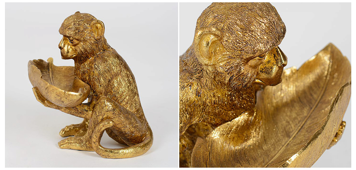 Статуэтка Golden Monkey with Leaf Статуэтка Golden Monkey with Leaf - Loft-Concept в Челябинске