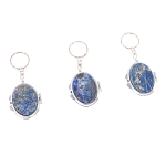 Зеркало брелок карманное двухстороннее из натурального камня Лазурит Stone Mirrors варинант исполнения - 4 | Loft Concept в Челябинске