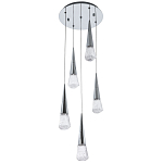 Люстра капли Acrylic Droplet Five Chrome Chandelier варинант исполнения - 1 | Loft Concept в Челябинске