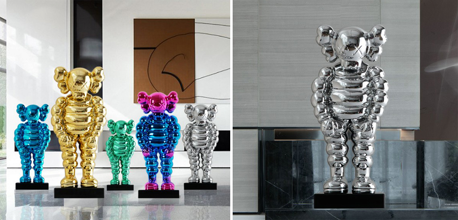 Статуэтка KAWS Bowed Down Silver on stand Статуэтка KAWS Bowed Down Silver on stand - Loft-Concept в Челябинске