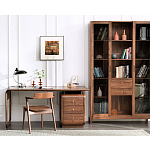 Стол рабочий округлой формы с 3-мя ящиками  Working Moonnut Table варинант исполнения - 1 | Loft Concept в Челябинске