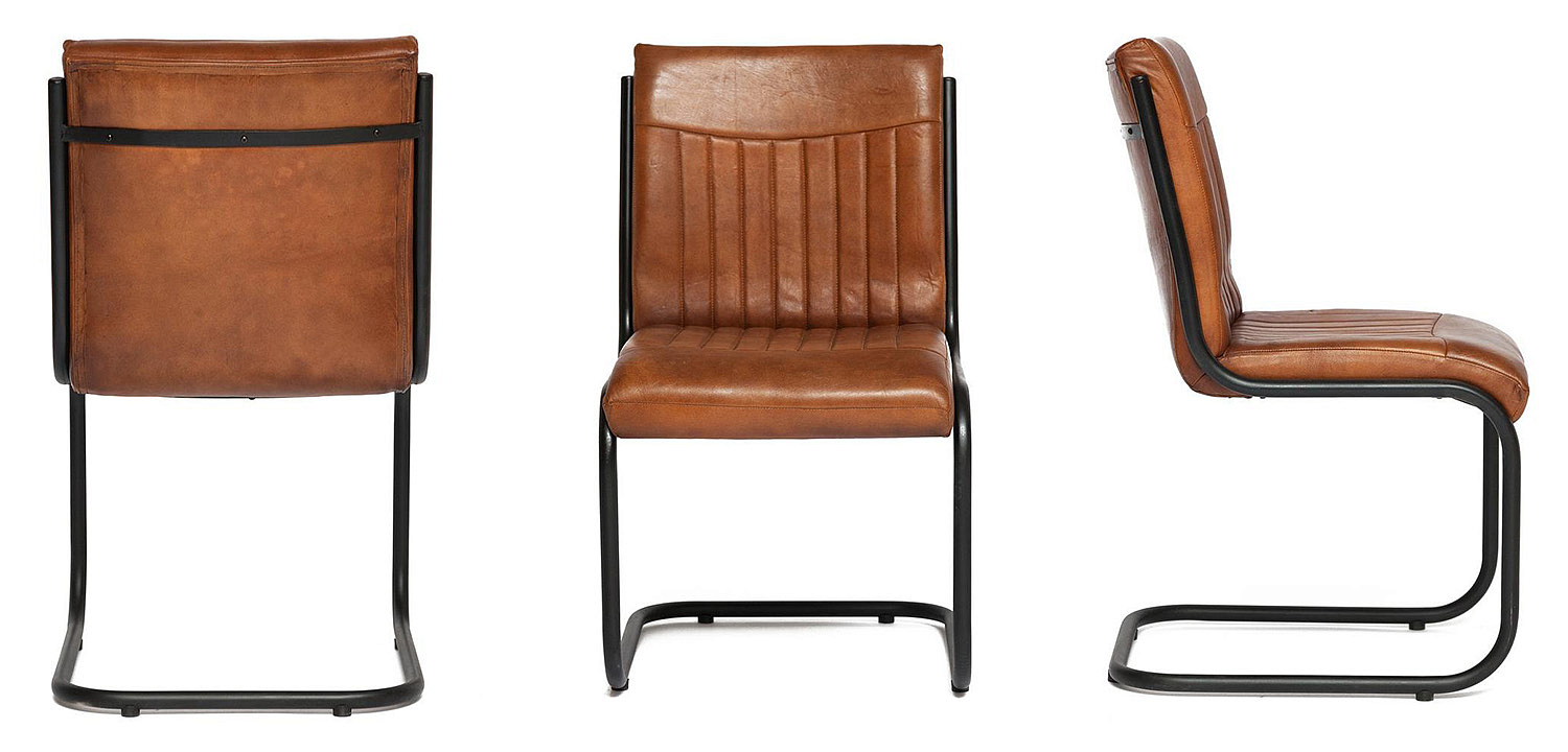 Стул из кожи буйвола Industrial leather chair Стул из кожи буйвола Industrial leather chair - Loft-Concept в Челябинске