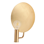 Бра с золотым круглым отражателем и открытой лампой Sun Glow Disc варинант исполнения - 2 | Loft Concept в Челябинске