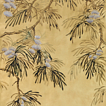 Обои ручная роспись Silk Tree Original colourway on Gold Bullion gilded paper варинант исполнения - 1 | Loft Concept в Челябинске