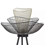 Торшер с трехъярусным плафоном из металлической сетки Metal Mesh Floor Lamp варинант исполнения - 5 | Loft Concept в Челябинске