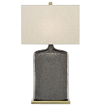 Настольная лампа керамическая с тканевым прямоугольным абажуром Flask варинант исполнения - 2 | Loft Concept в Челябинске