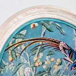 Стул из массива бука бирюзовый с изображением птиц и цветов Turquoise Beige Chinoiserie Birds Garden Chair варинант исполнения - 3 | Loft Concept в Челябинске