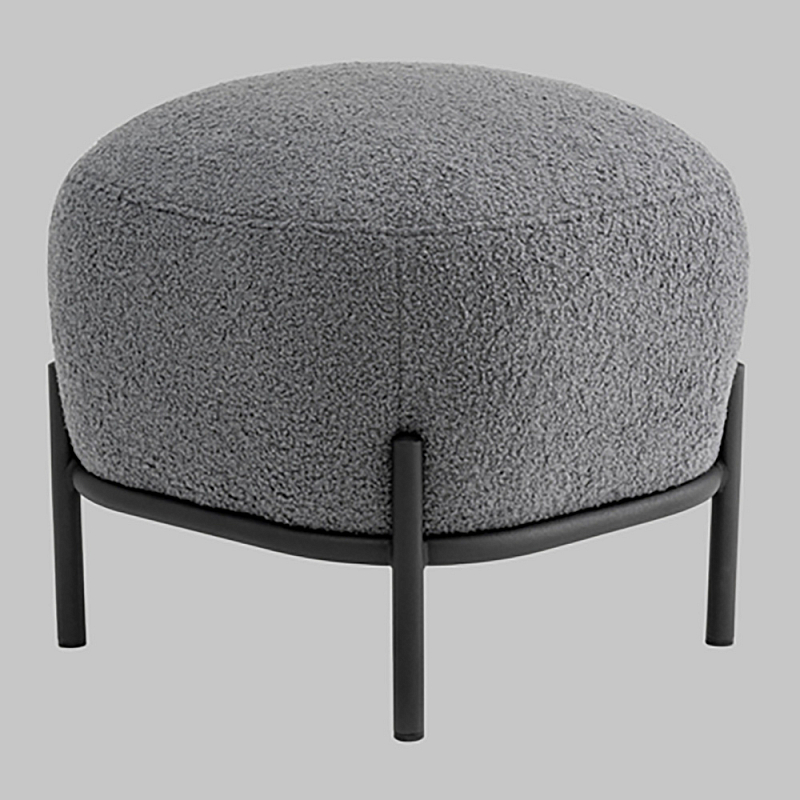 Пуф Стоун букле Fluffy темно-серый Серый Черный в Челябинске | Loft Concept 