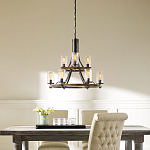 Люстра с цилиндрическим плафонами из толстого волнистого стекла в индустриальном стиле Feiss варинант исполнения - 7 | Loft Concept в Челябинске