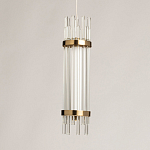 Подвесной светильник с цилиндром из прозрачных стеклянных трубок Nembus варинант исполнения - 3 | Loft Concept в Челябинске