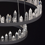 Люстра с двумя кольцами черного цвета с хрустальными элементами QUARTZ CRYSTAL варинант исполнения - 12 | Loft Concept в Челябинске