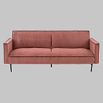 Диван современный вельветовый прямой Worcester Коралл варинант исполнения - 2 | Loft Concept в Челябинске