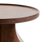 Круглый приставной стол из массива ореха Balu Wooden Side Table варинант исполнения - 3 | Loft Concept в Челябинске