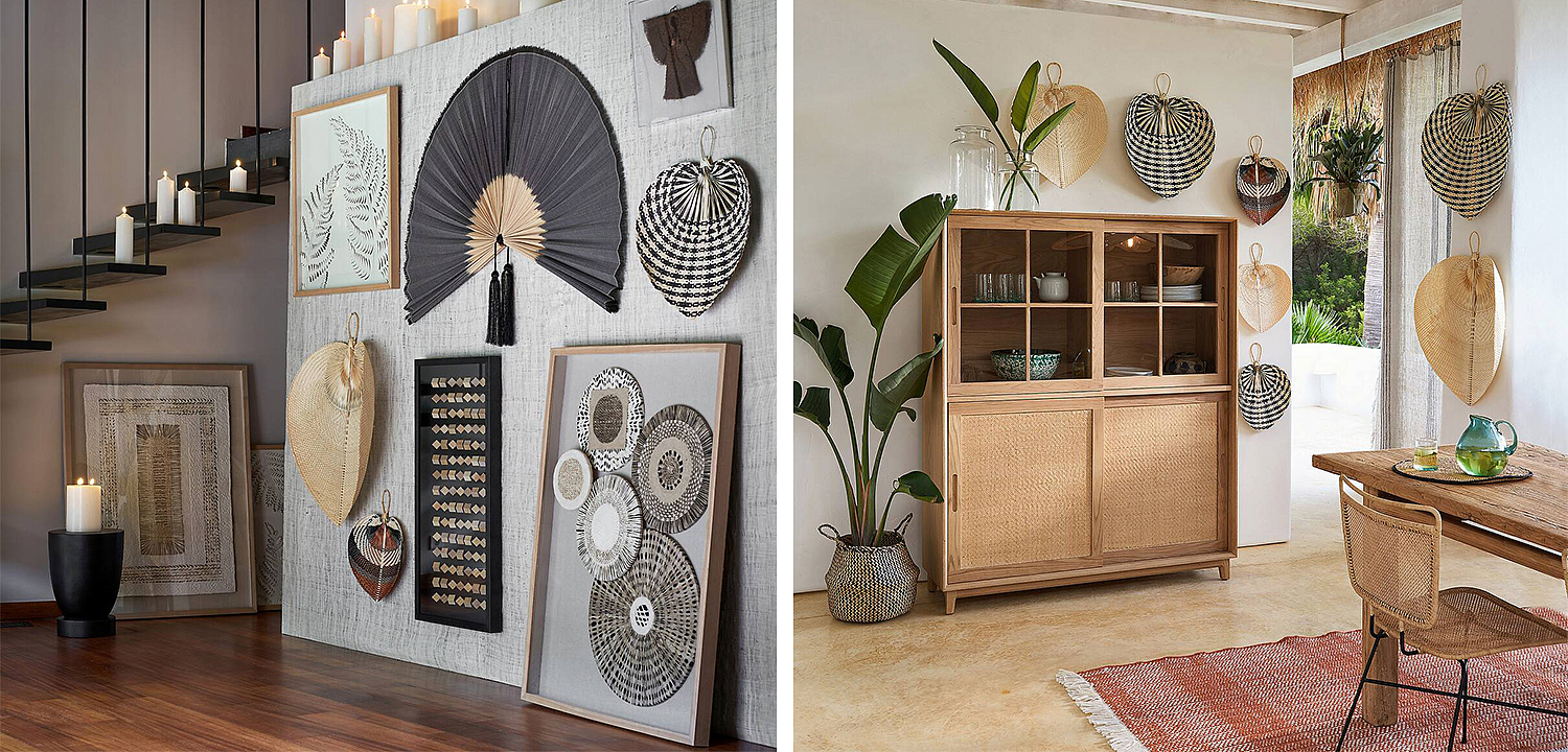 Аксессуар на стену Wicker Bamboo Fan Аксессуар на стену Wicker Bamboo Fan - Loft-Concept в Челябинске