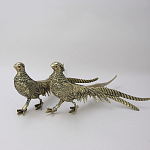 Статуэтка бронзовая пара Фазаны золотые Bronze Birds варинант исполнения - 1 | Loft Concept в Челябинске