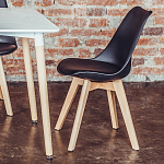 Стул с основой из пластика и мягким сиденьем Arvika Black варинант исполнения - 9 | Loft Concept в Челябинске