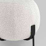 Пуф в ткани букле молочного цвета Pikelet варинант исполнения - 3 | Loft Concept в Челябинске