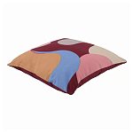 Подушка декоративная хлопковая с абстрактным принтом Elysian Flow Terra варинант исполнения - 1 | Loft Concept в Челябинске