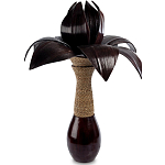 Настольная лампа черная INDONESIAN LAMPS варинант исполнения - 1 | Loft Concept в Челябинске