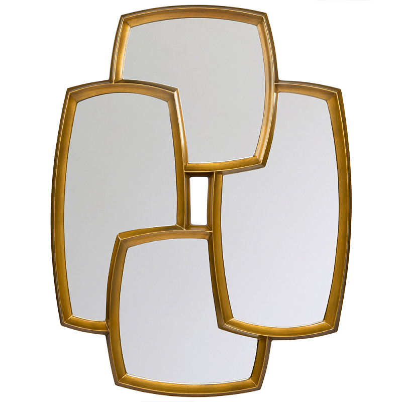 Зеркало из 4-х зеркальных полотен Mirror Decorations Золотой Зеркало из 4-х зеркальных полотен Mirror Decorations Золотой в Челябинске | Loft Concept