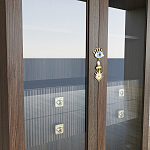 Дизайнерский шкаф витрина Elsa Dreams Walnut с 4-мя ящиками варинант исполнения - 5 | Loft Concept в Челябинске