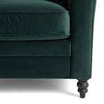 Кресло с обивкой из хлопкового велюра Porter Green Armchair варинант исполнения - 5 | Loft Concept в Челябинске